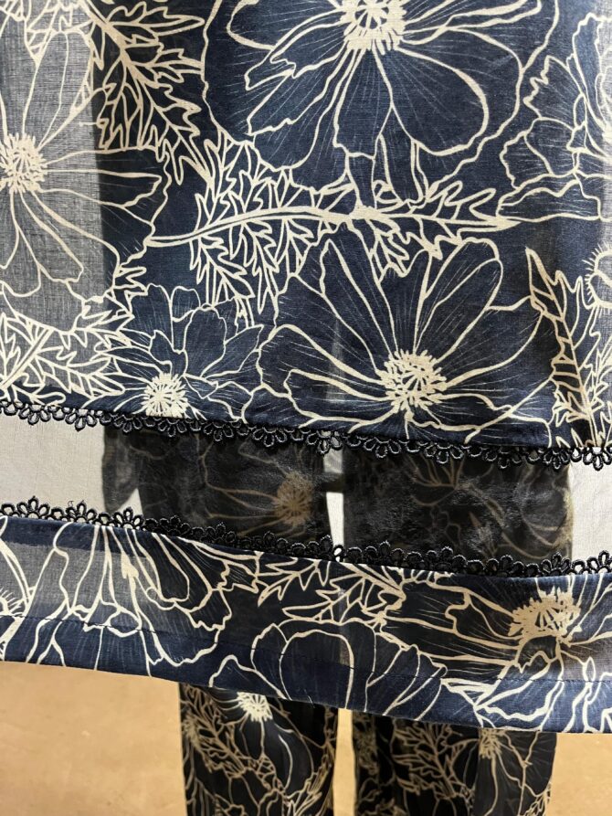2 Piece Printed Lawn Black